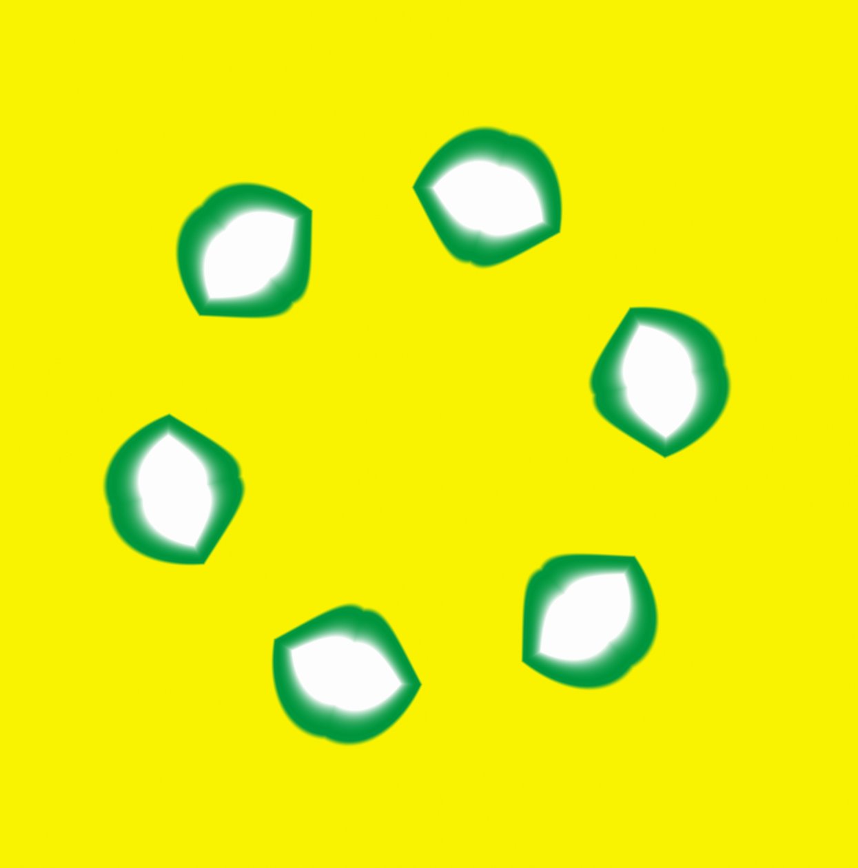 läppar, 2019, (gradient) av Alex Caminker