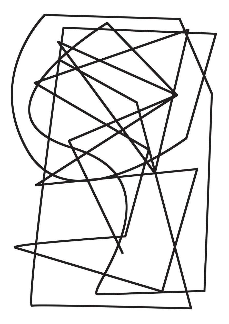 one line(pulse),2019,(ritning) av Alex Caminker