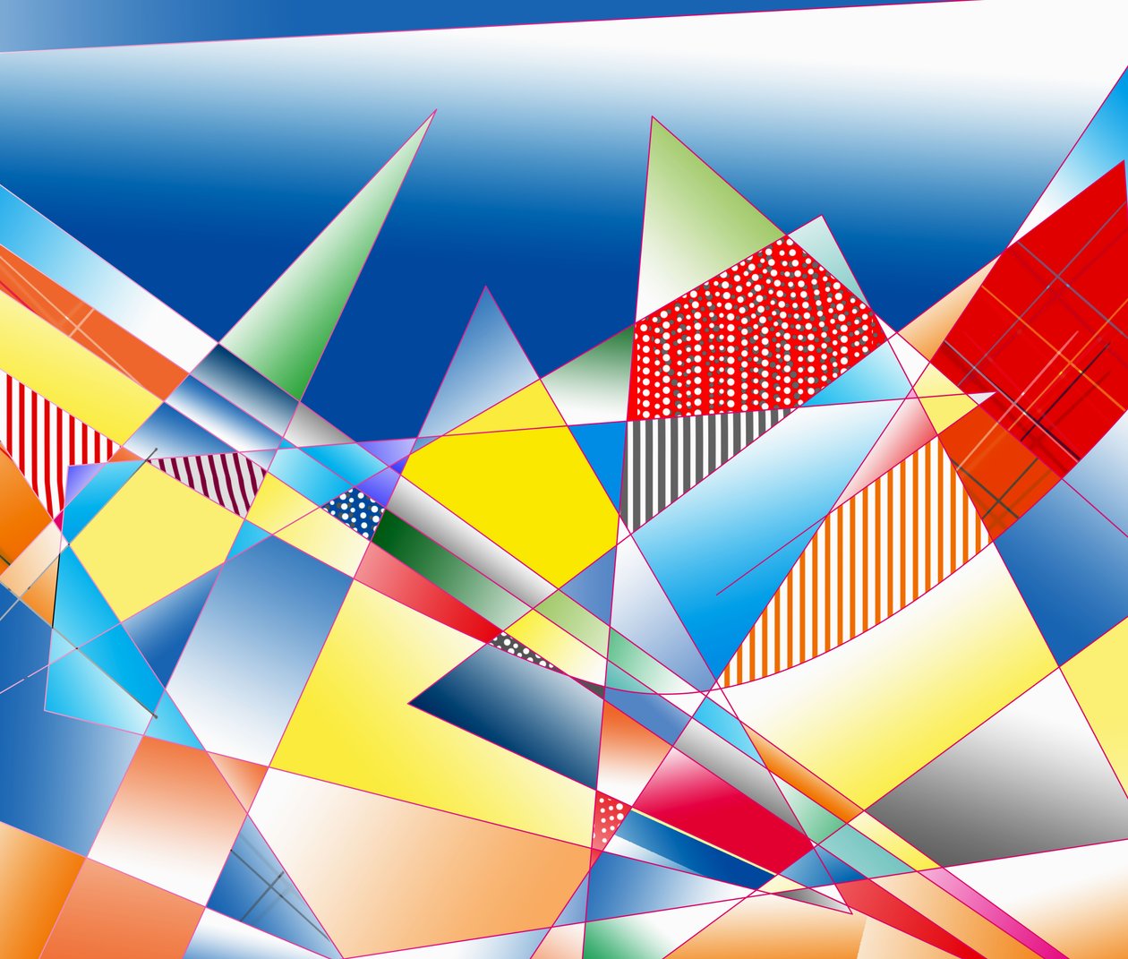 klingande berg, 2019, (gradient) av Alex Caminker
