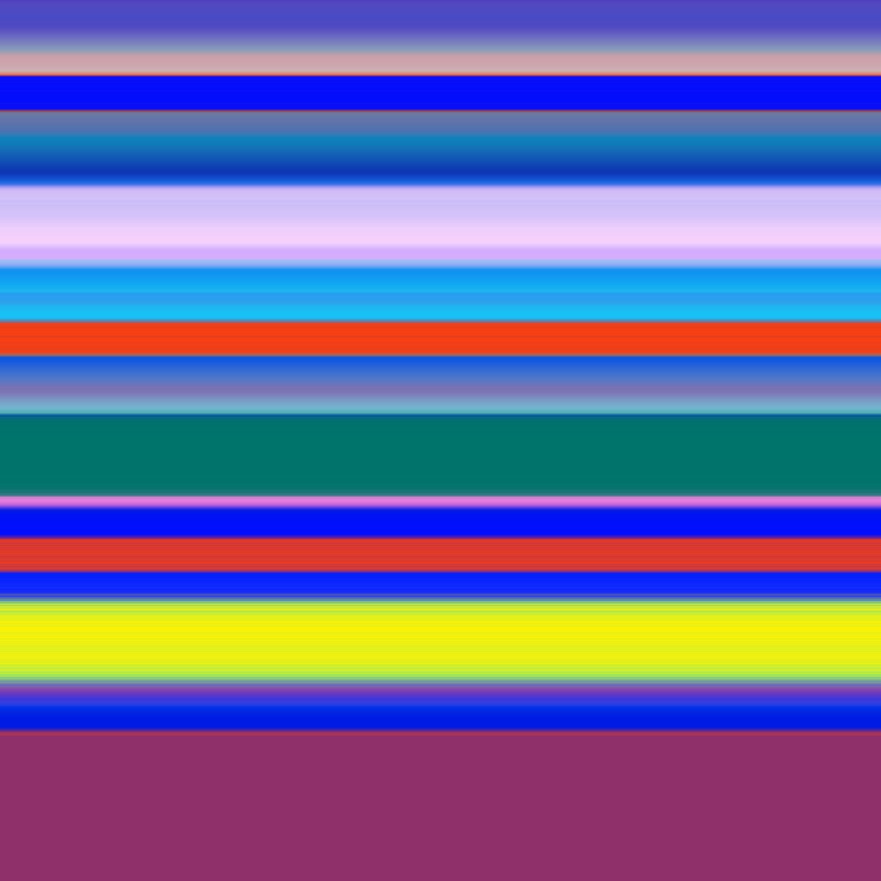 stripes-strings multicolor, 2019, (blandade media) av Alex Caminker