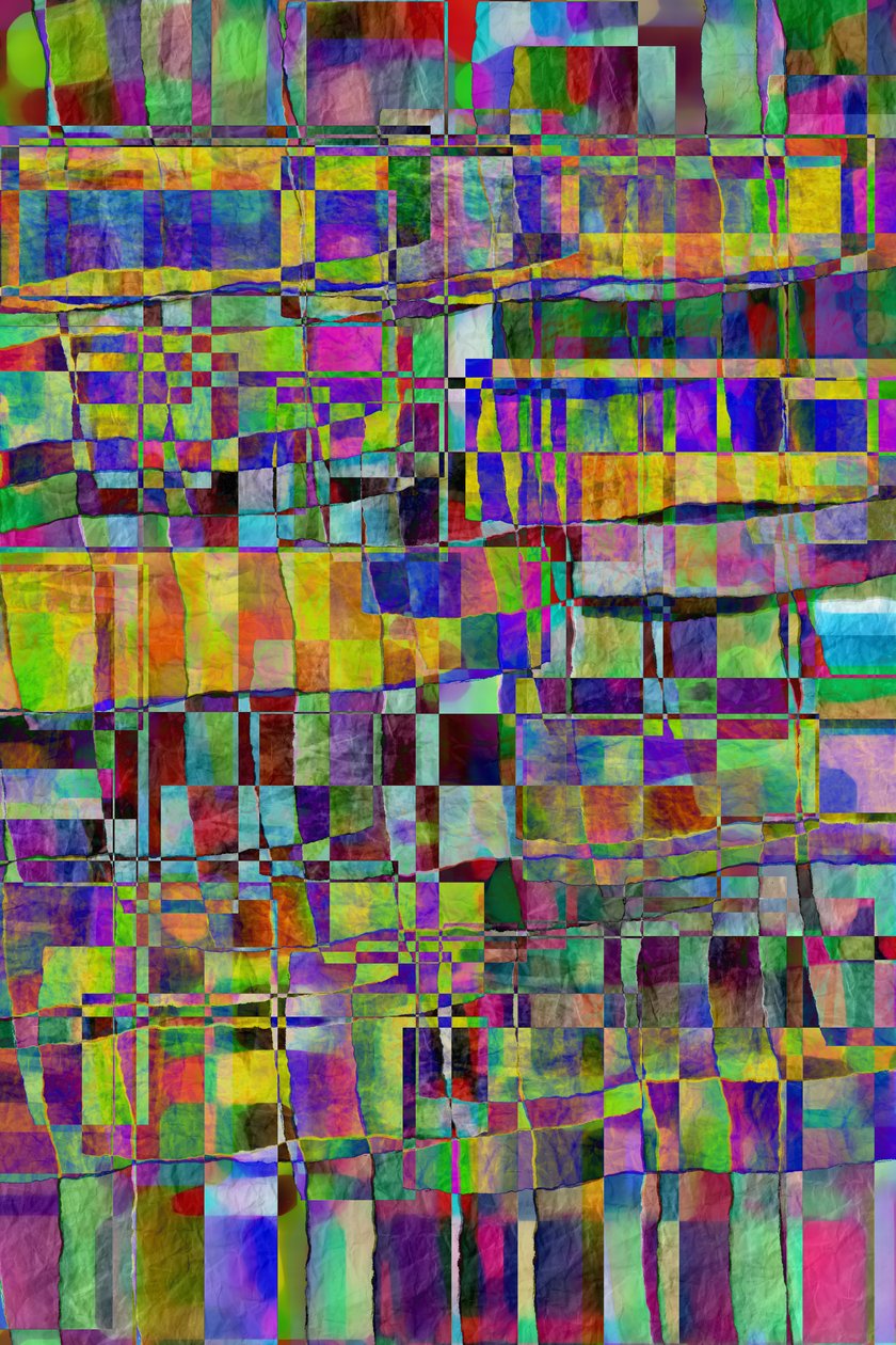 struktur a, 2019, (blandade media) av Alex Caminker