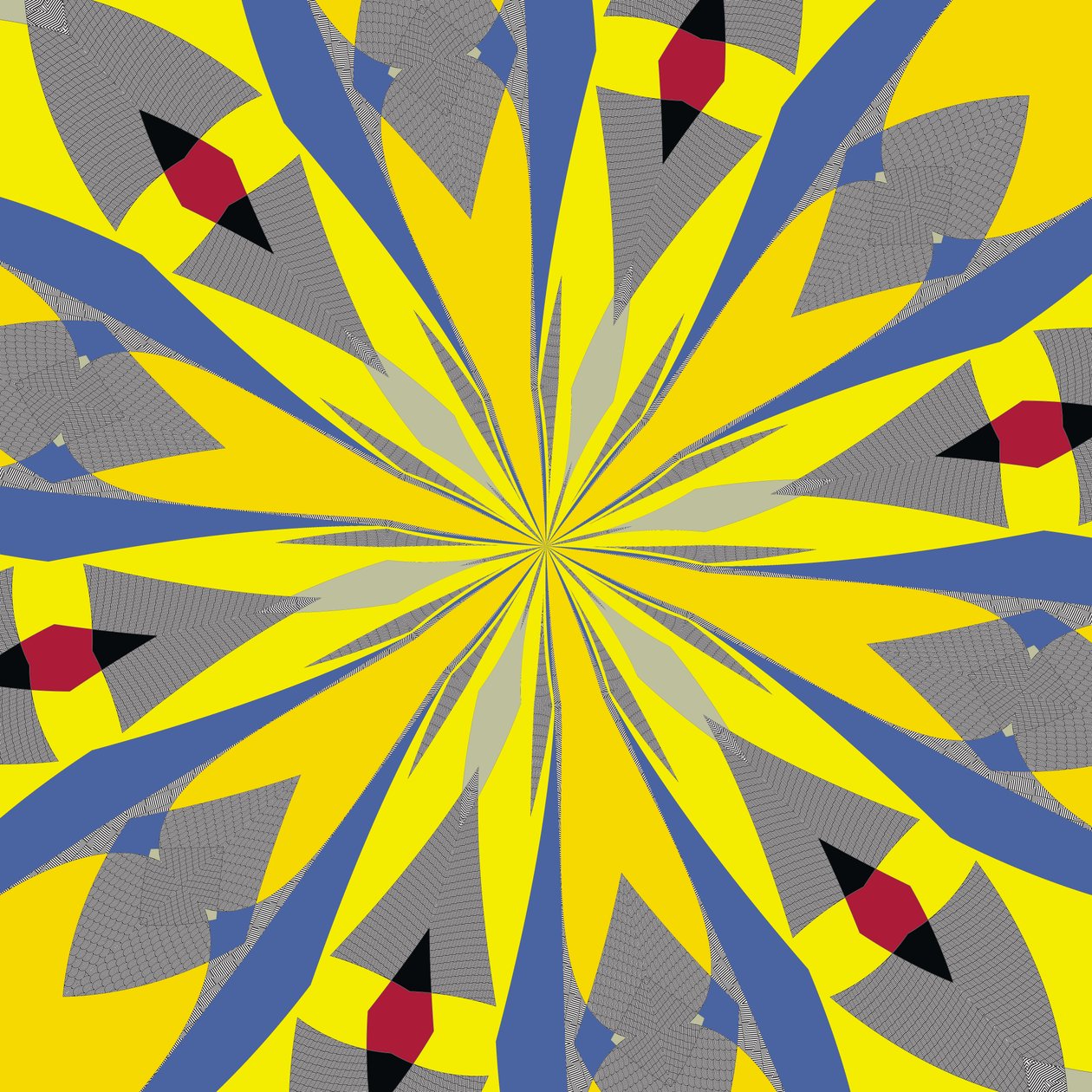 symmetri #14,2019,(blandade media) av Alex Caminker