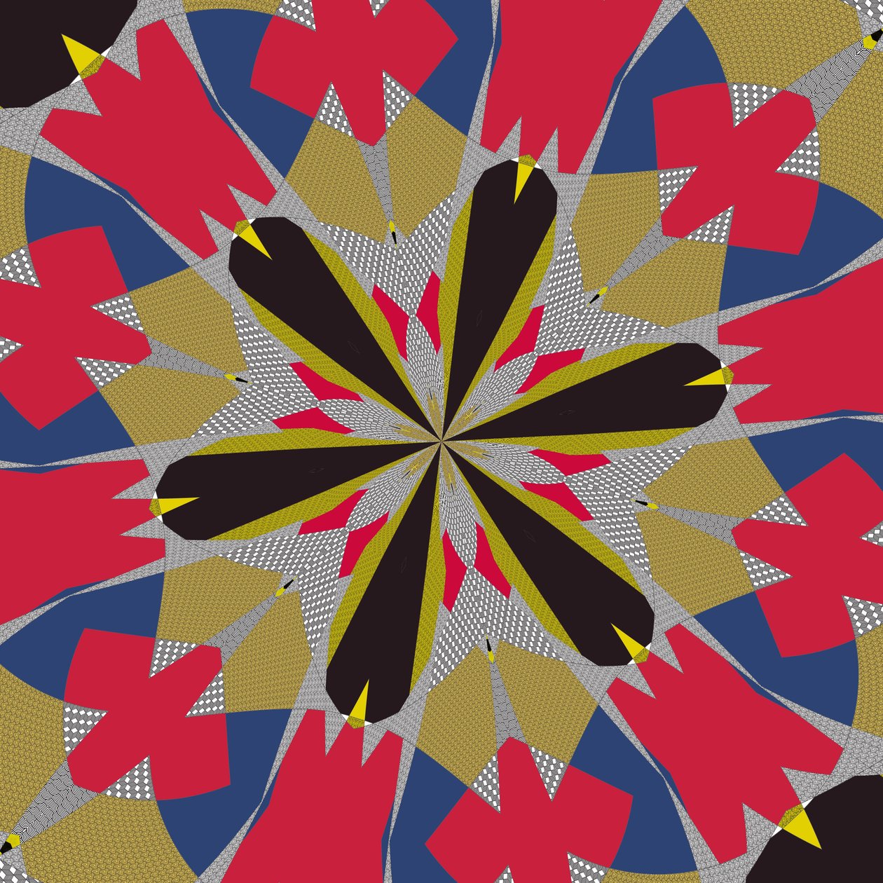 symmetri #16,2019,(blandade media) av Alex Caminker