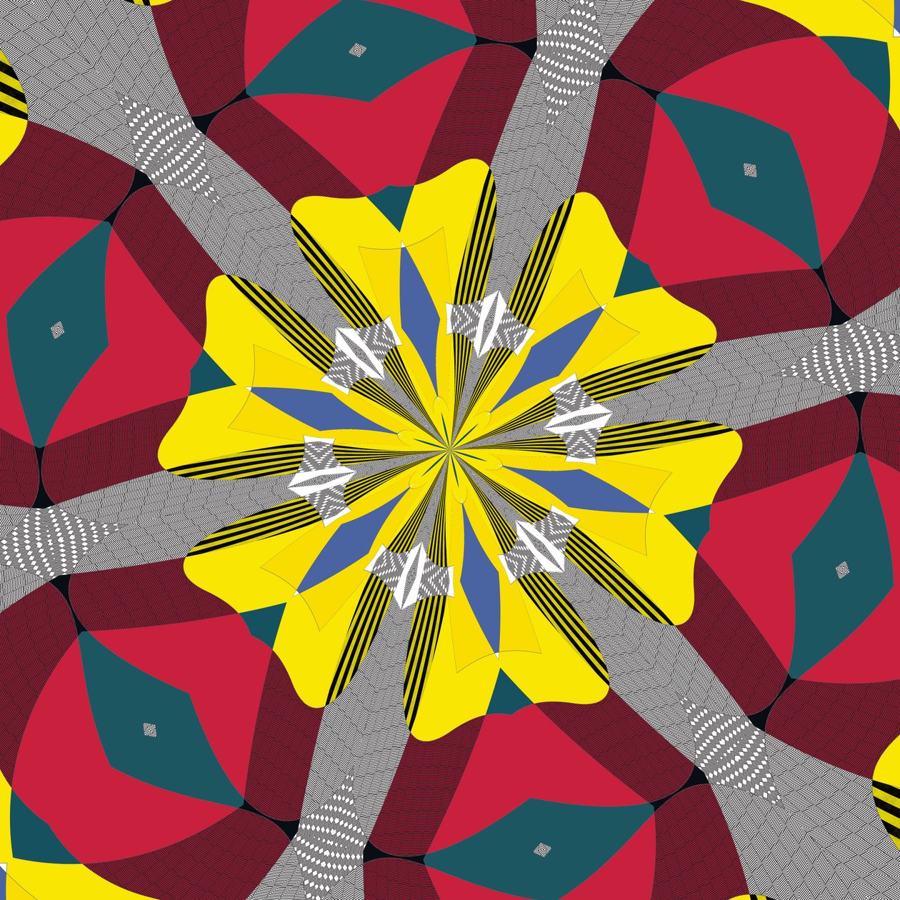 symmetri #17,2019,(blandade media) av Alex Caminker
