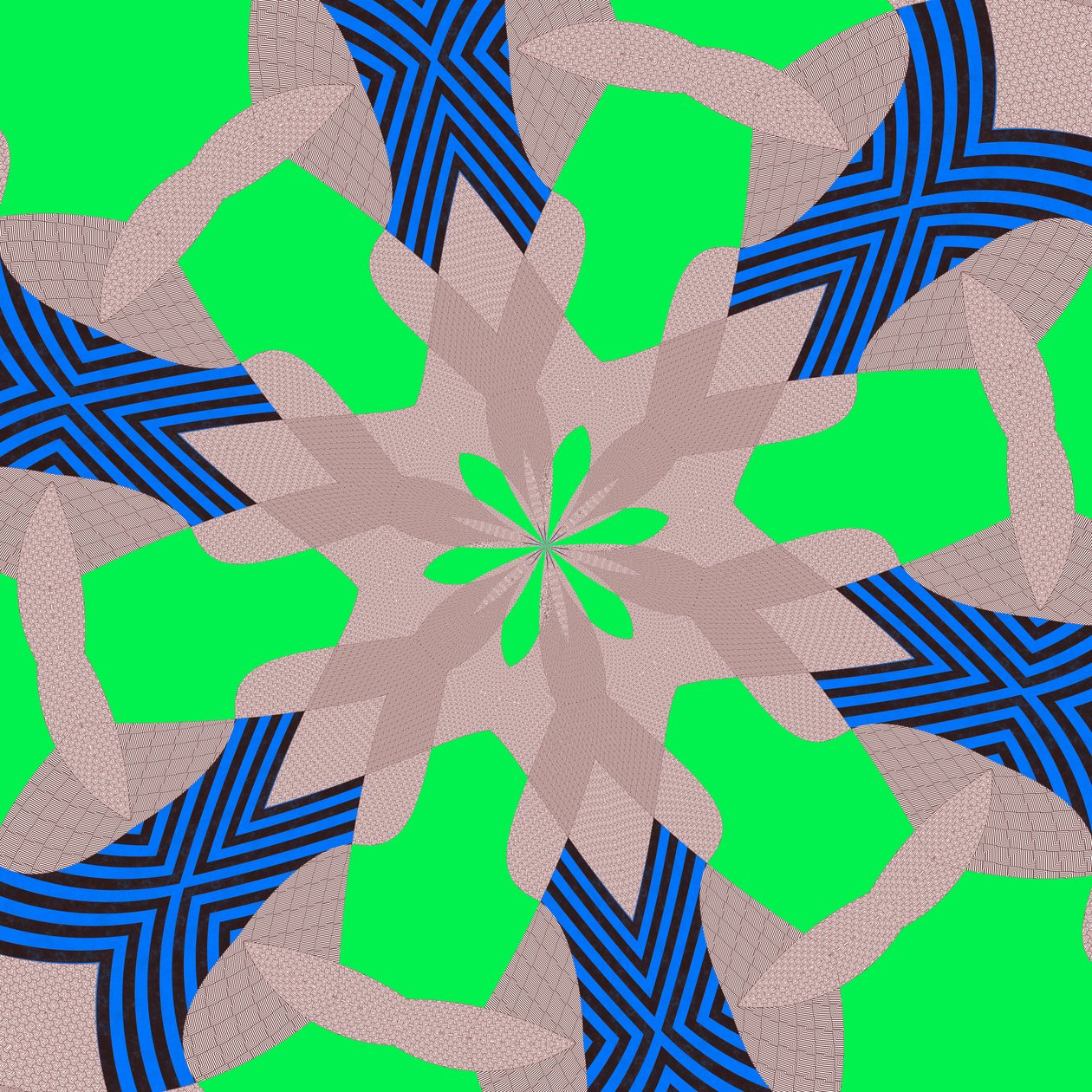 symmetri #51,2019,(blandade media) av Alex Caminker