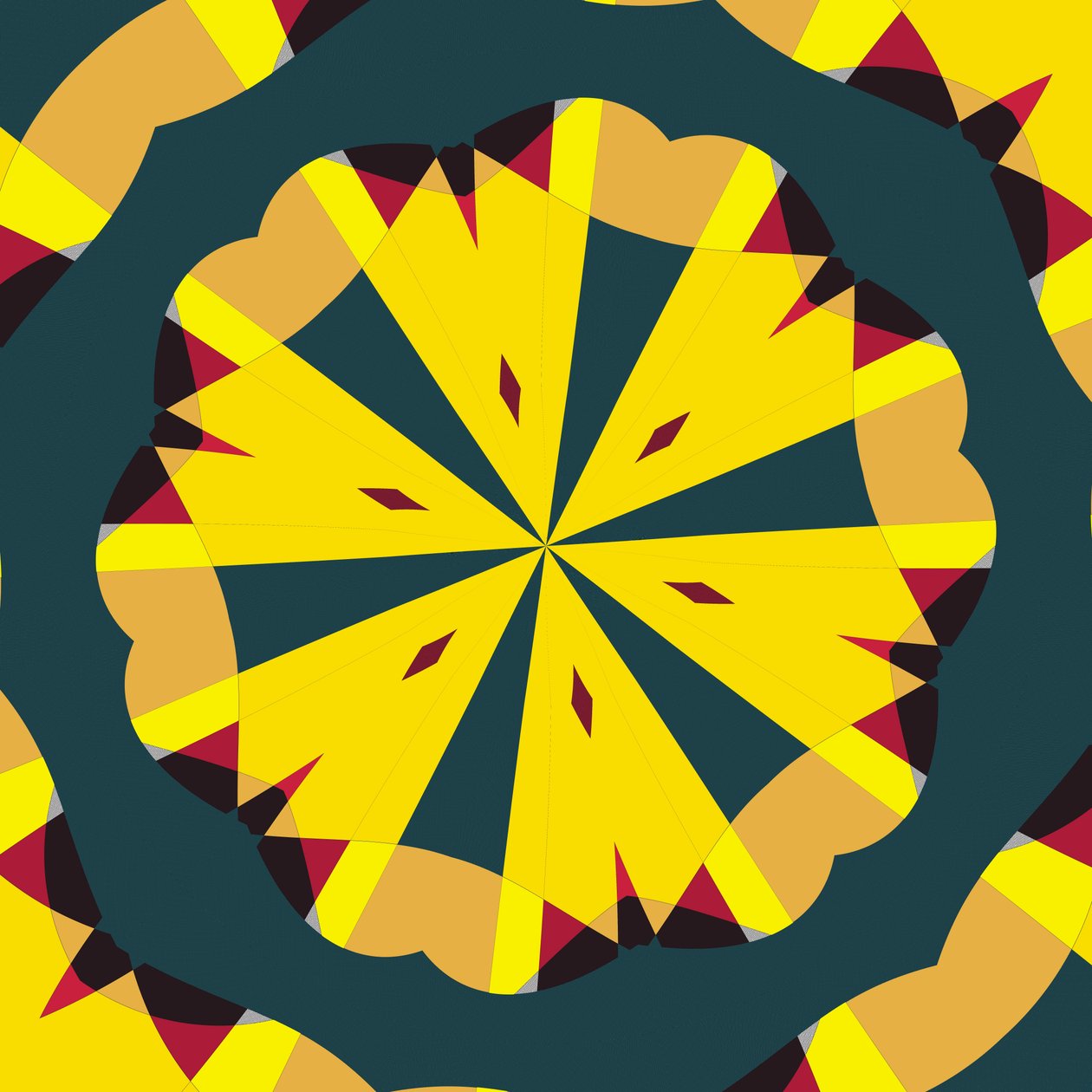 symmetri #53,2019,(blandade media) av Alex Caminker
