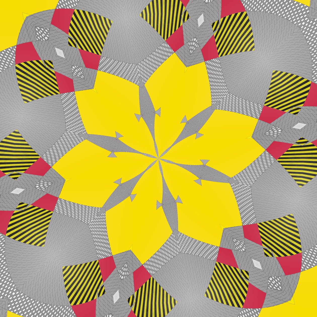 symmetri #9,2019,(blandade media) av Alex Caminker