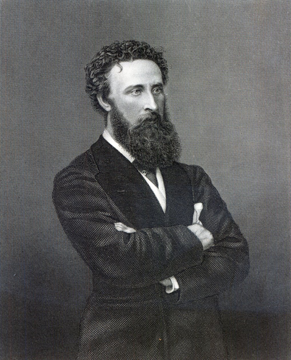 Lord Lytton, graverad av Edward Stodart av Alexander Bassano