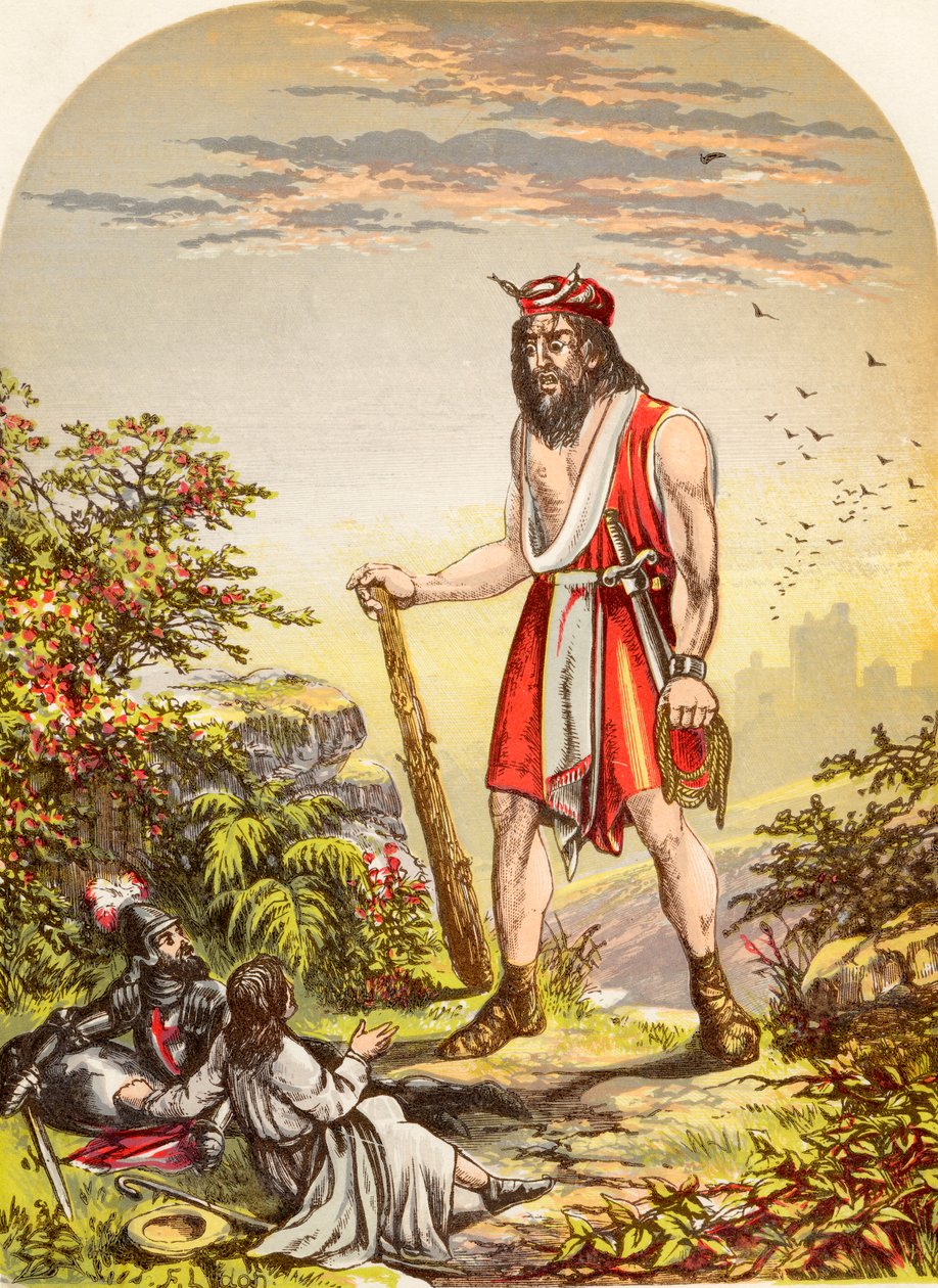 The Pilgrims Found by Giant Despair, från The Pilgrims Progress av John Bunyan, publicerad ca 1880 av Alexander Francis Lydon