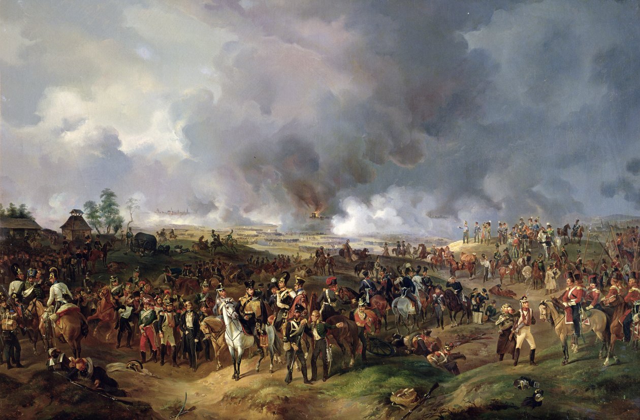 Slaget om nationerna i Leipzig, 1813 av Alexander Ivanovich Sauerweid
