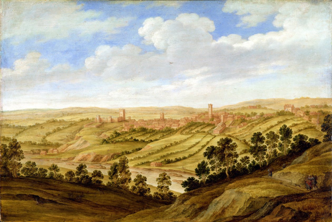 Richmond Castle, Yorkshire, ca 1640-41 av Alexander Keirincx
