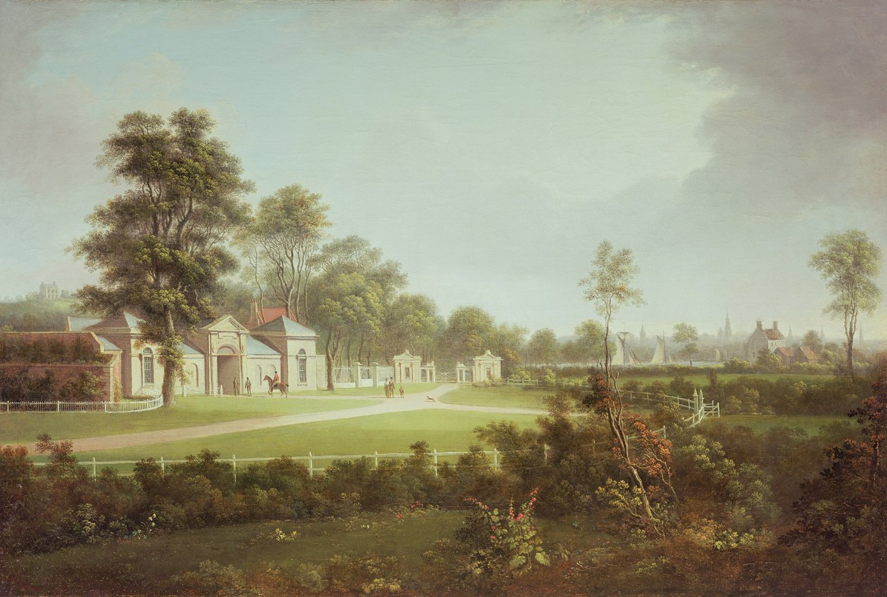 Annefield med Glasgow bortom, c.1800 av Alexander Nasmyth