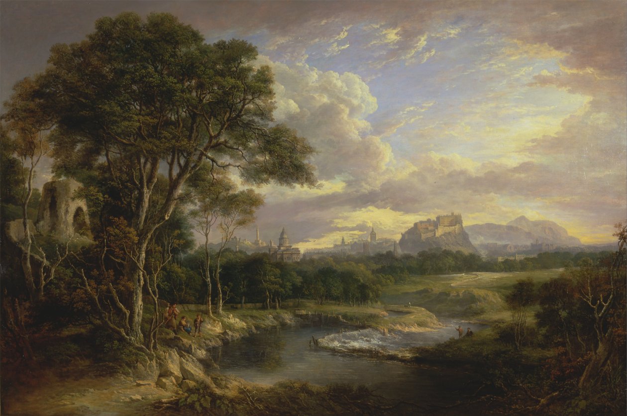 Utsikt över Edinburghs stad av Alexander Nasmyth