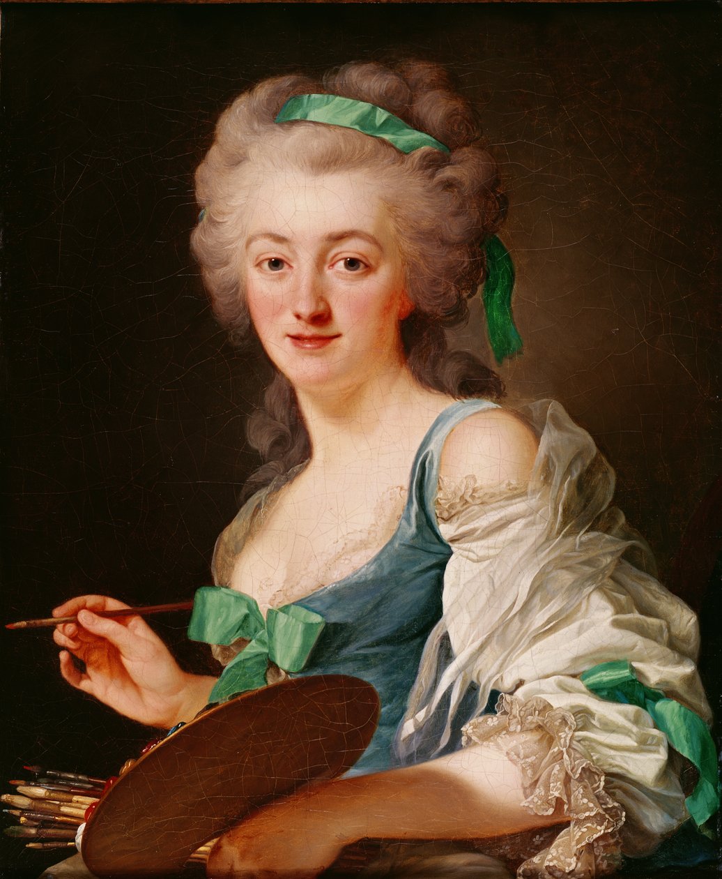 Porträtt av Anne Vallayer-Coster, 1783 av Alexander Roslin