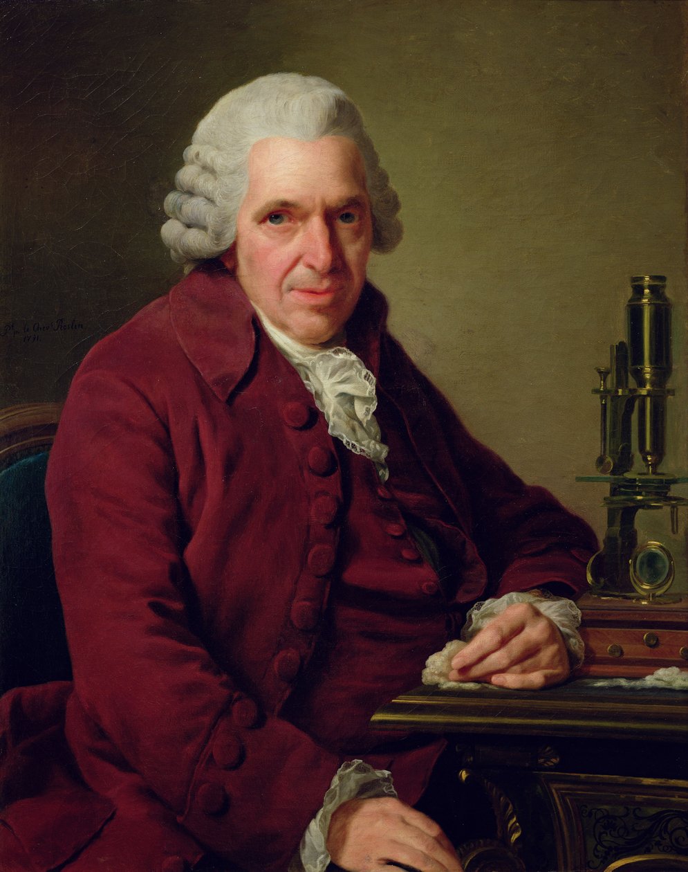 Porträtt av Louis Jean Marie Daubenton (1716-1800) 1791 av Alexander Roslin