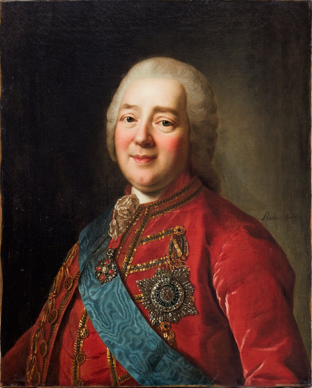 Porträttet föreställer den ryske greven Nikita Ivanovitj Panin (1718‑1783) av Alexander Roslin