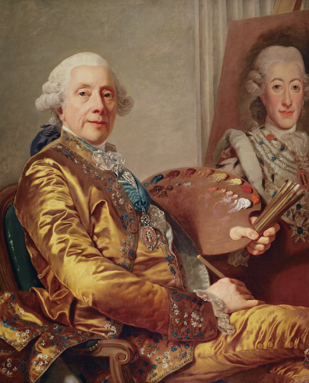 Självporträtt, ca 1790 av Alexander Roslin
