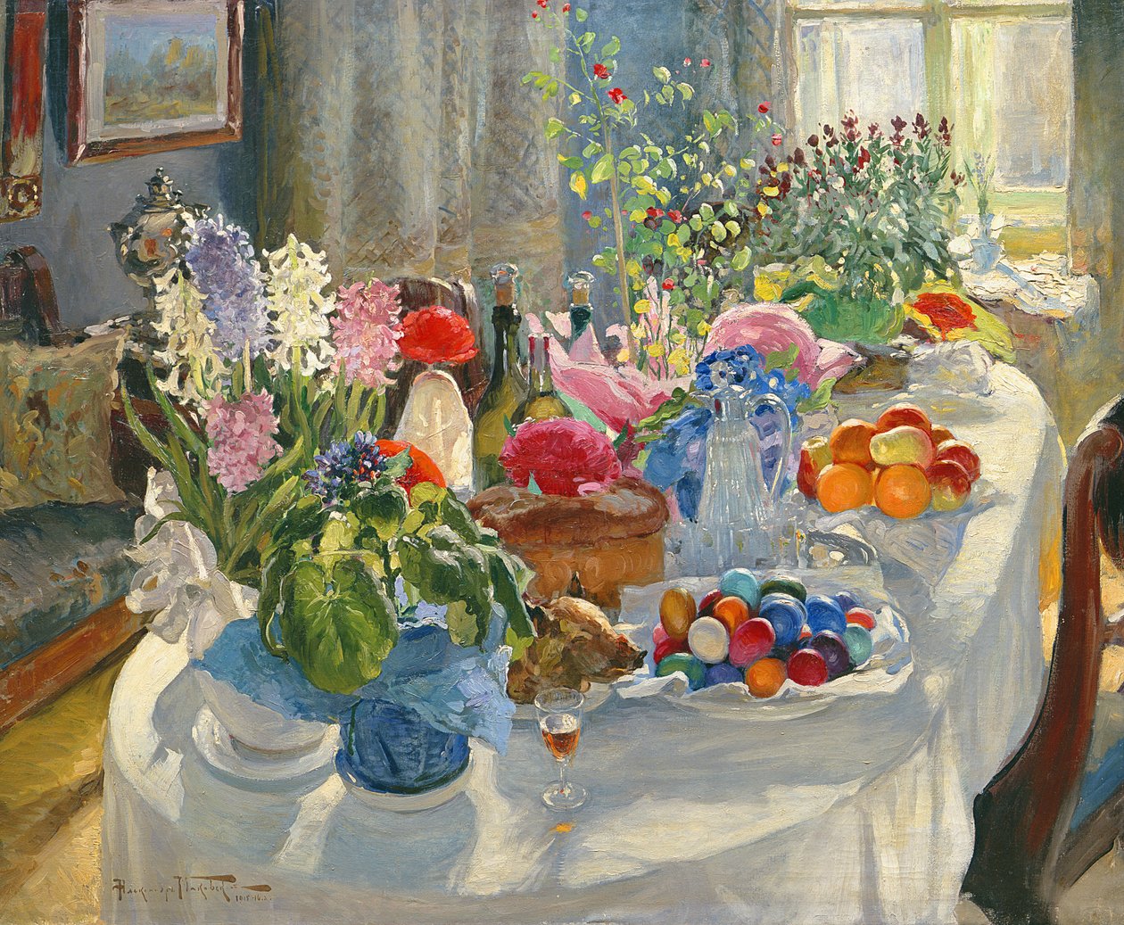 Påskbord av Alexander Vladimirovich Makovsky
