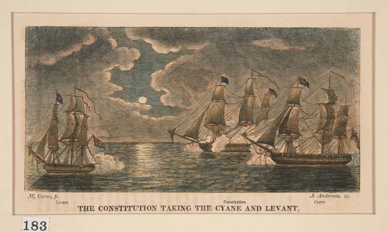 Konstitutionen som tar Cyane och Lavant, en i en serie om åtta av Alexander Anderson