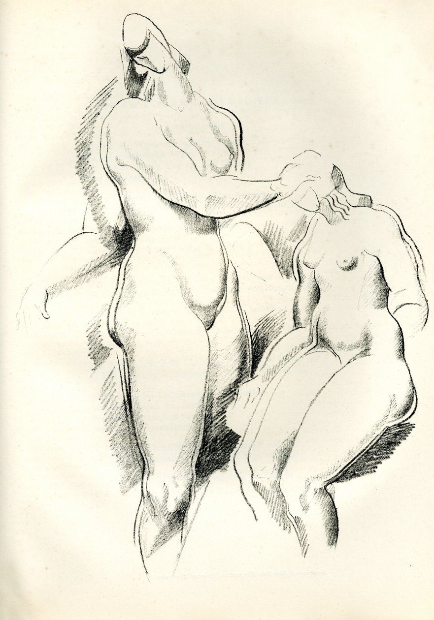 Tyska: Figurliche Kompositio Figurliche Komposition (Figurativ Komposition), från Genius, Zeitschrift für werdende und alte Kunst av Alexander Archipenko