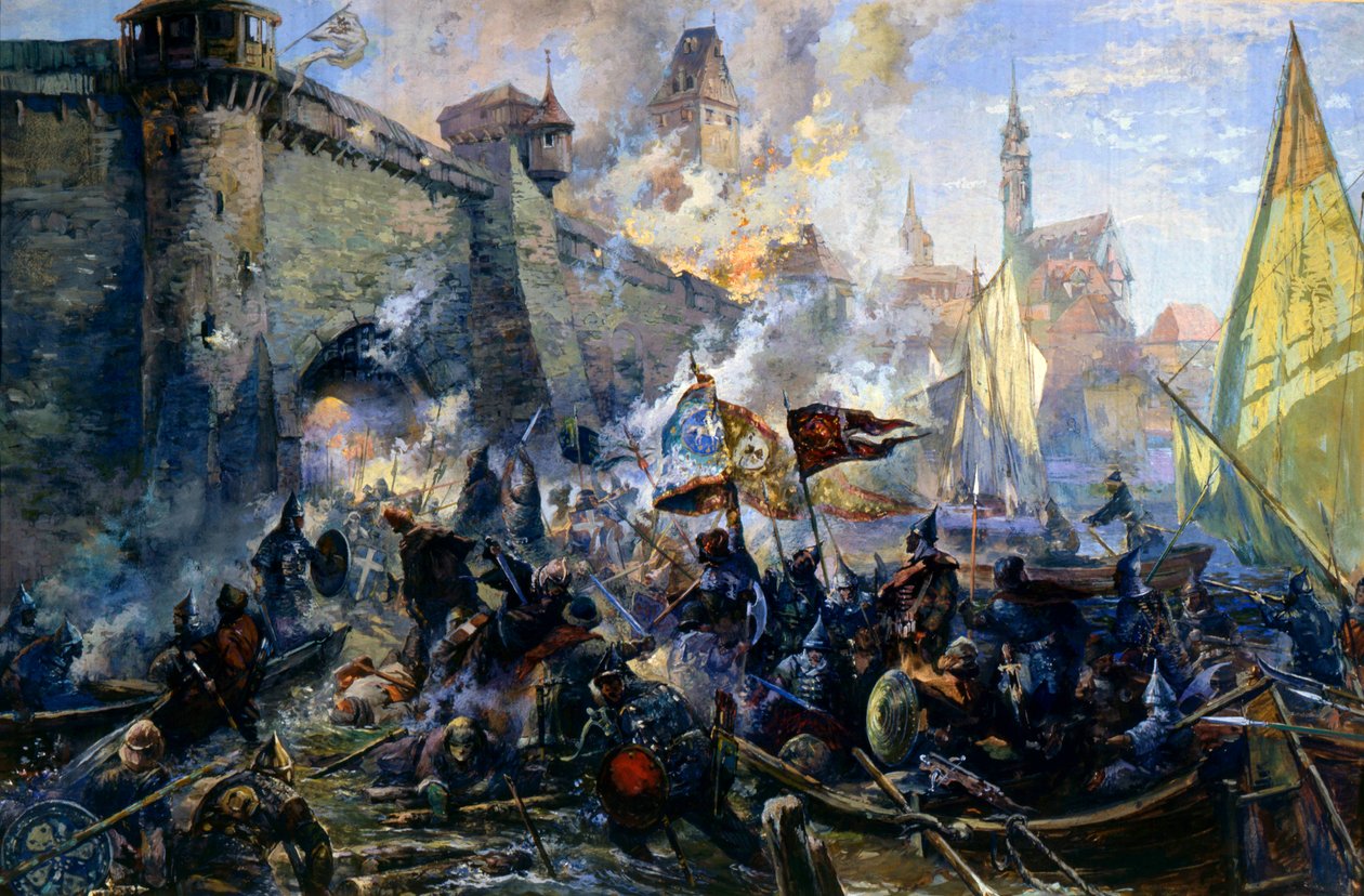 "Den ryska armén erövrar Narva den 11 maj 1558", 1956 av Alexander Blinkov