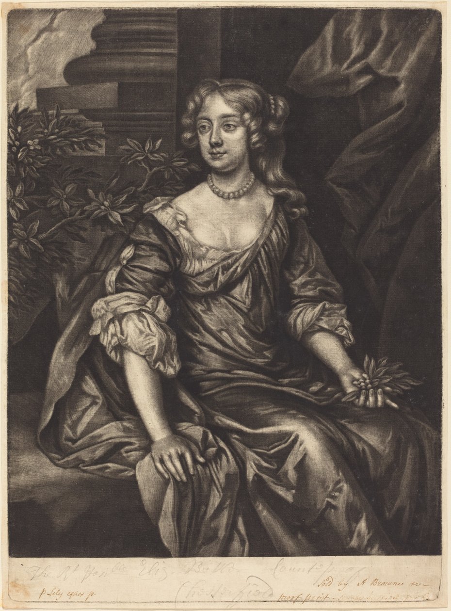 Den rätta ärade Lady Elizabeth Butler, grevinna av Chesterfield av Alexander Browne after Sir Peter Lely