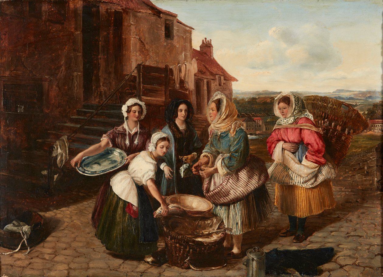 East Lothian Fisherwomen (olja ombord) av Alexander Carse