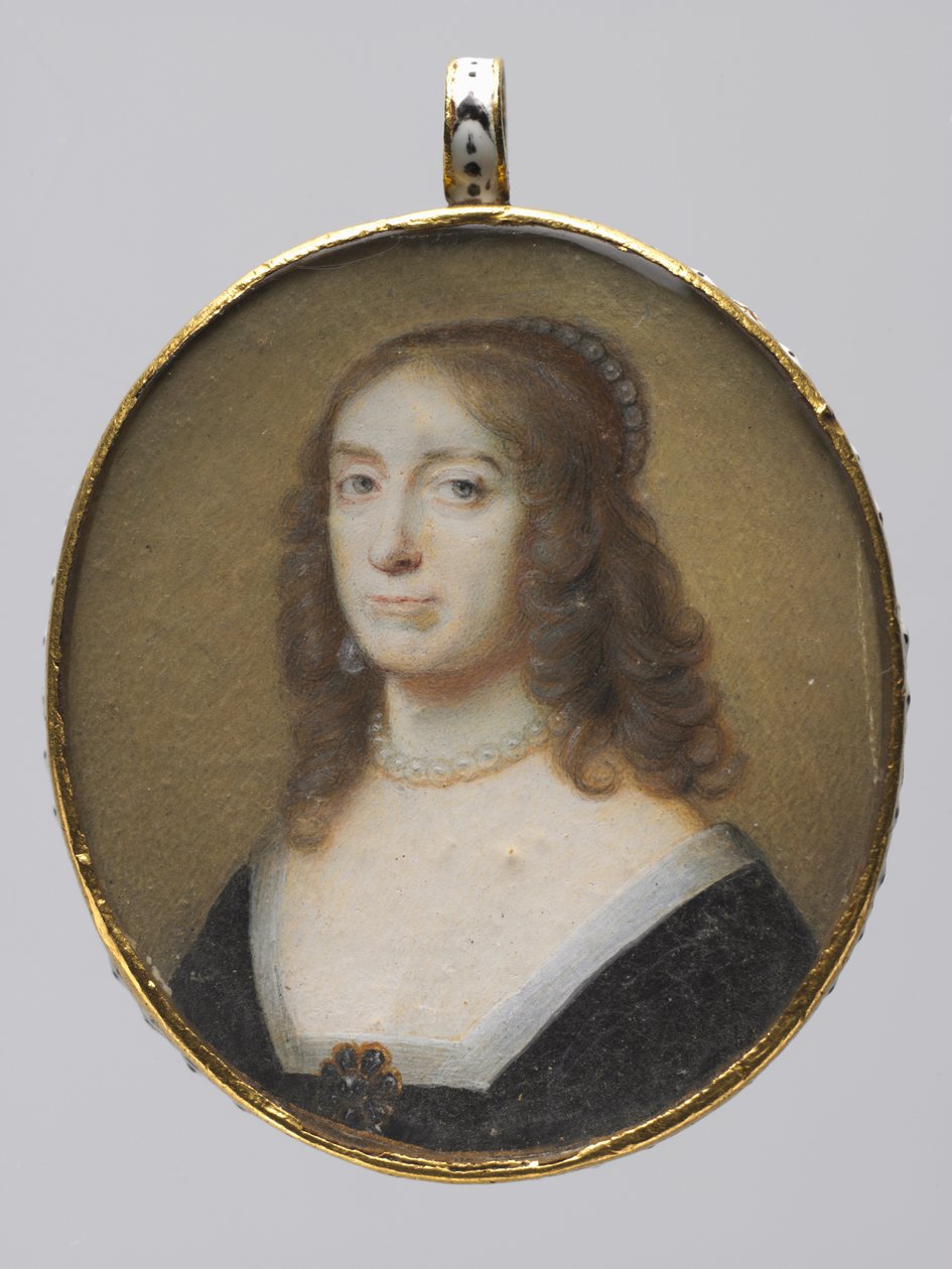 Porträtt av Elizabeth Stuart, kurfursten Palatine och drottning av Böhmen, 1630-talet. av Alexander Cooper