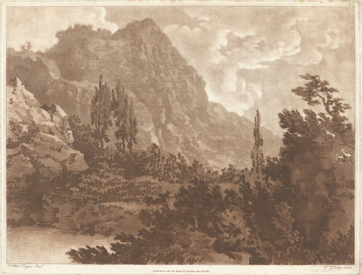 En andra teckning gjord från samma blot av Alexander Cozens and William Pether