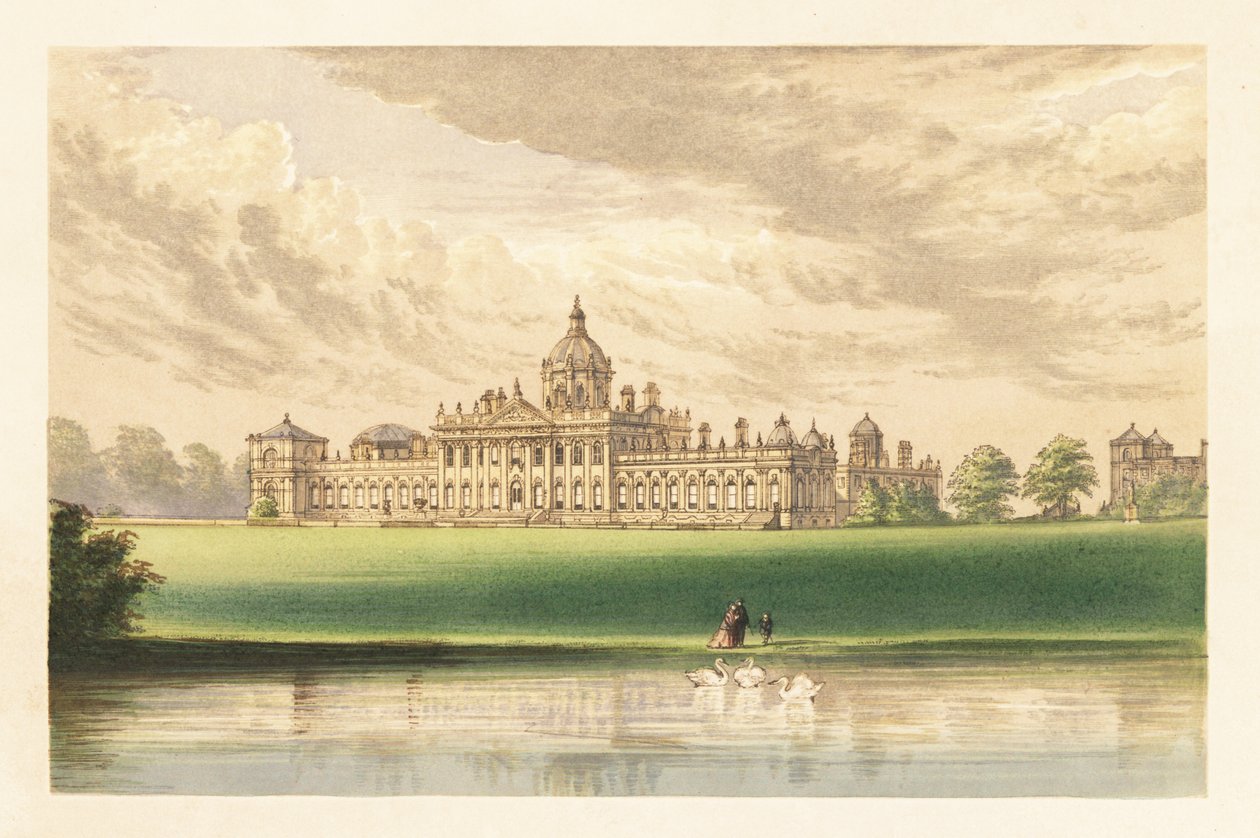 Castle Howard, Yorkshire, England. ,1880 (gravyr) av Alexander Francis (after) Lydon