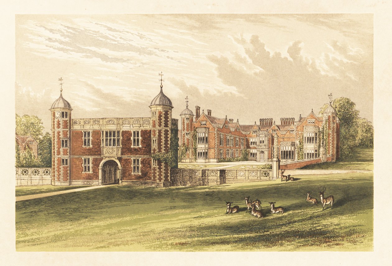 Charlecote, Warwick, England. ,1880 (gravyr) av Alexander Francis (after) Lydon