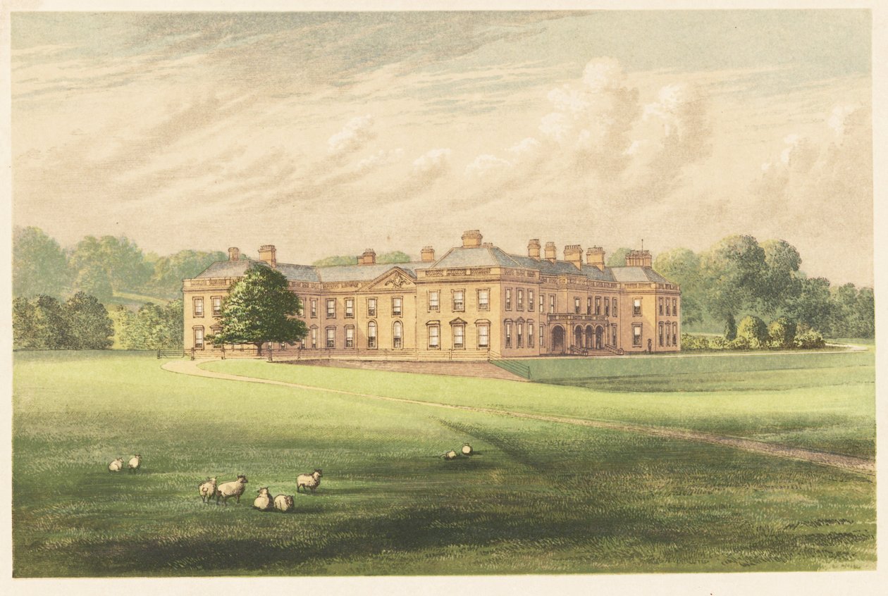 Holme Lacy House, Herefordshire, England. 1880 (gravyr) av Alexander Francis (after) Lydon