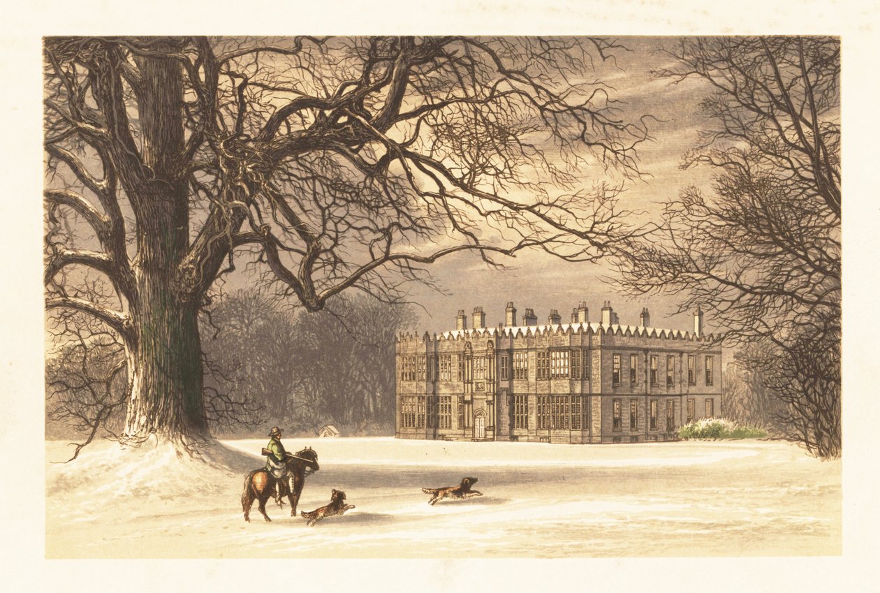 Howsham Hall, Yorkshire, England. ,1880 (gravyr) av Alexander Francis (after) Lydon