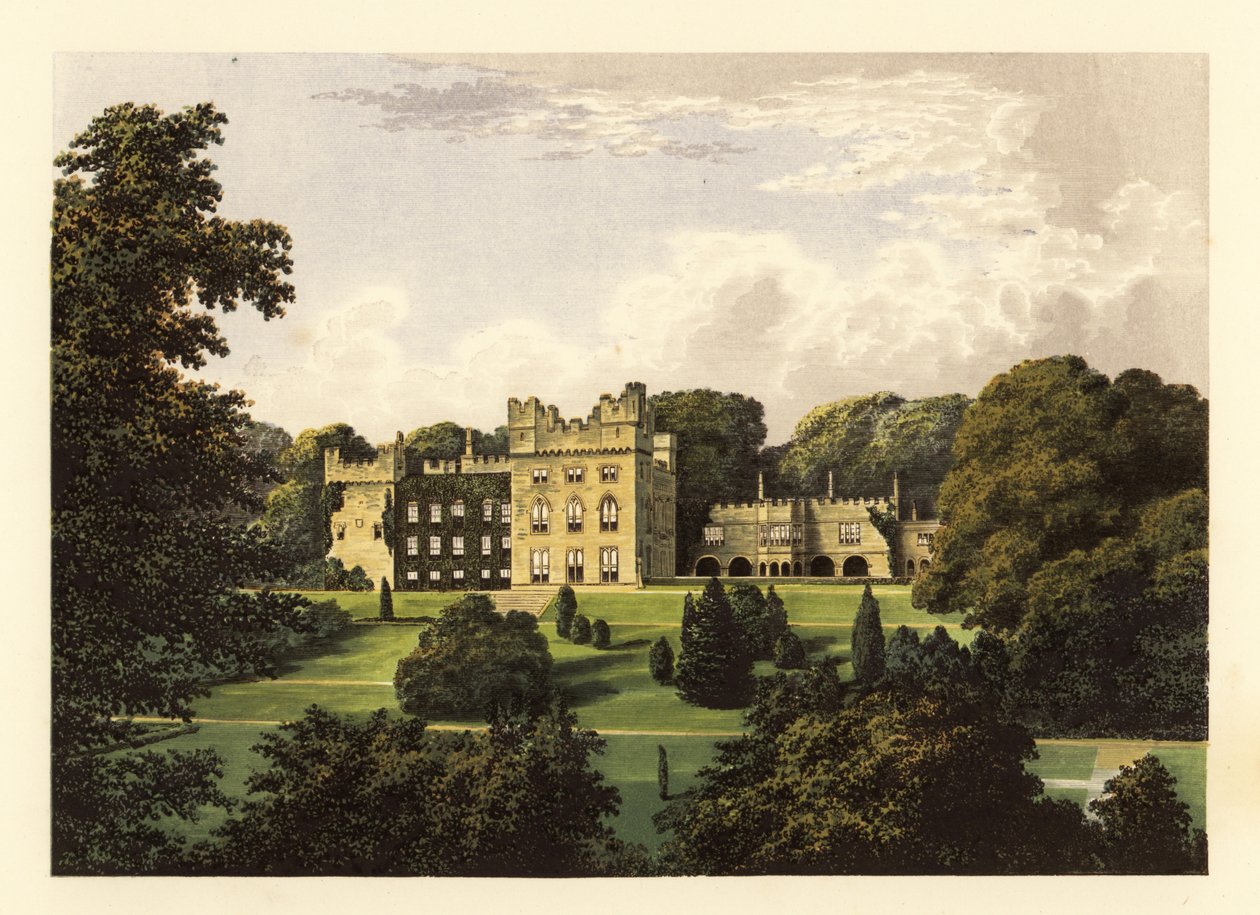 Hutton Hall, Cumbria, England. ,1880 (gravyr) av Alexander Francis (after) Lydon