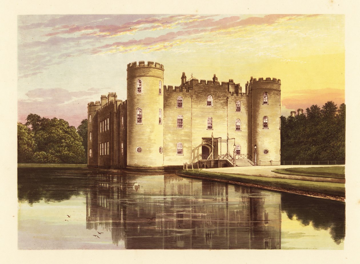 Shirburn Castle, Oxfordshire, England. ,1880 (gravyr) av Alexander Francis (after) Lydon