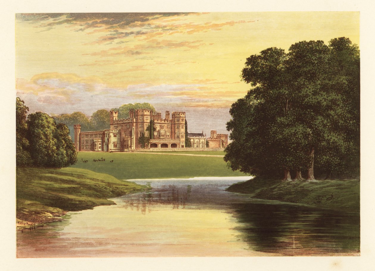 Sundorne Castle, Shropshire, England. ,1880 (gravyr) av Alexander Francis (after) Lydon