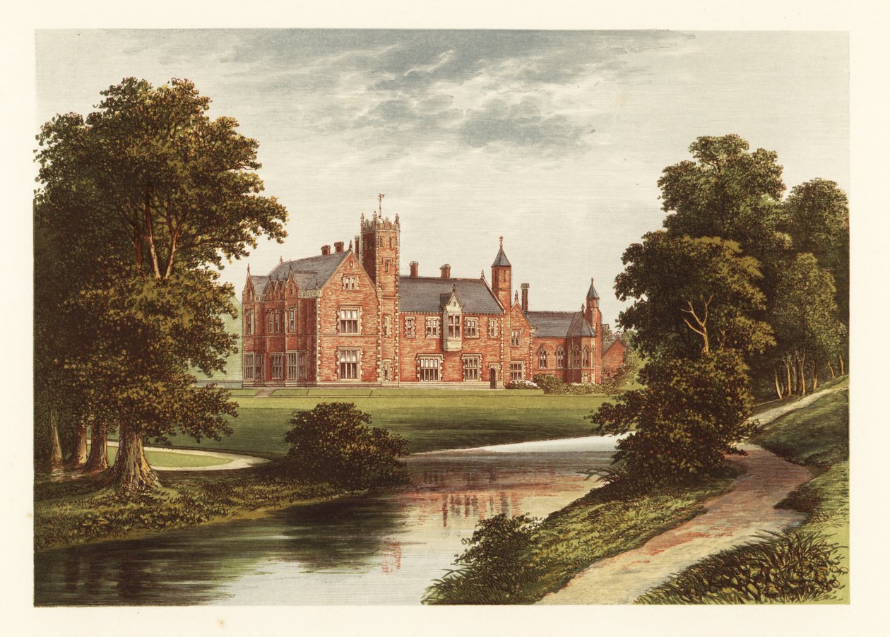Thicket Priory, Yorkshire, England. ,1880 (gravyr) av Alexander Francis (after) Lydon