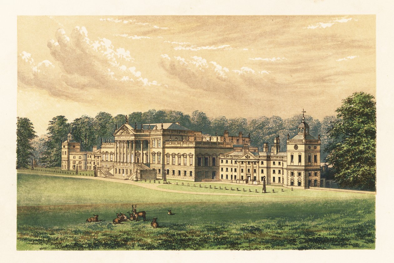 Wentworth Woodhouse, Yorkshire, England, 1880 (gravyr) av Alexander Francis (after) Lydon