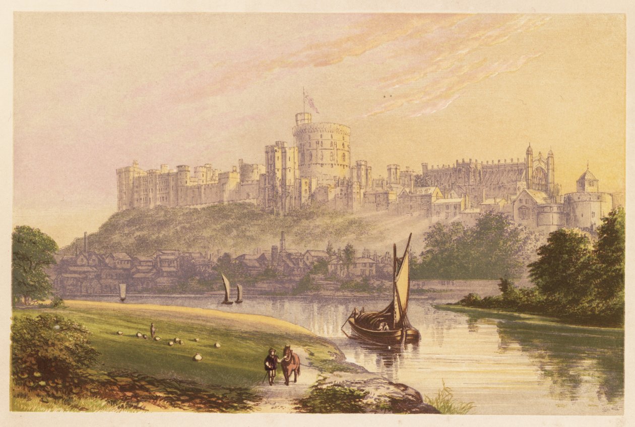 Windsor Castle, Berkshire, England. 1880 (gravyr) av Alexander Francis (after) Lydon