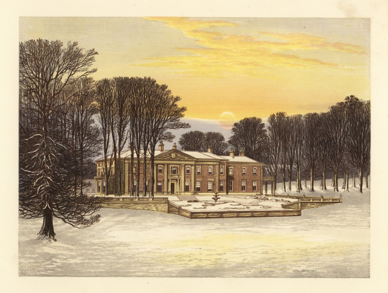 Vinterscen med Down House, Dorsetshire, England. av Alexander Francis (after) Lydon
