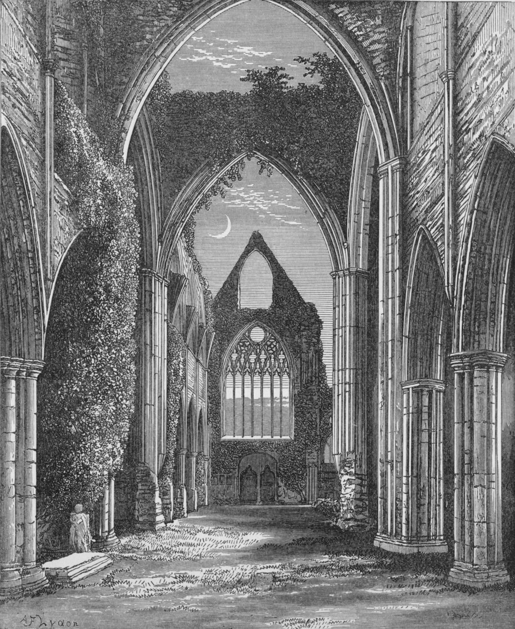 Kör, Looking West, Tintern Abbey, c1885, 1897 av Alexander Francis Lydon