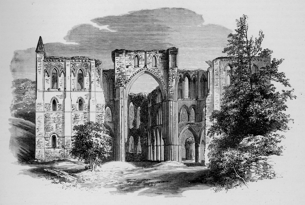 Kör, från norr, Rievaulx Abbey, c1880, 1897 av Alexander Francis Lydon