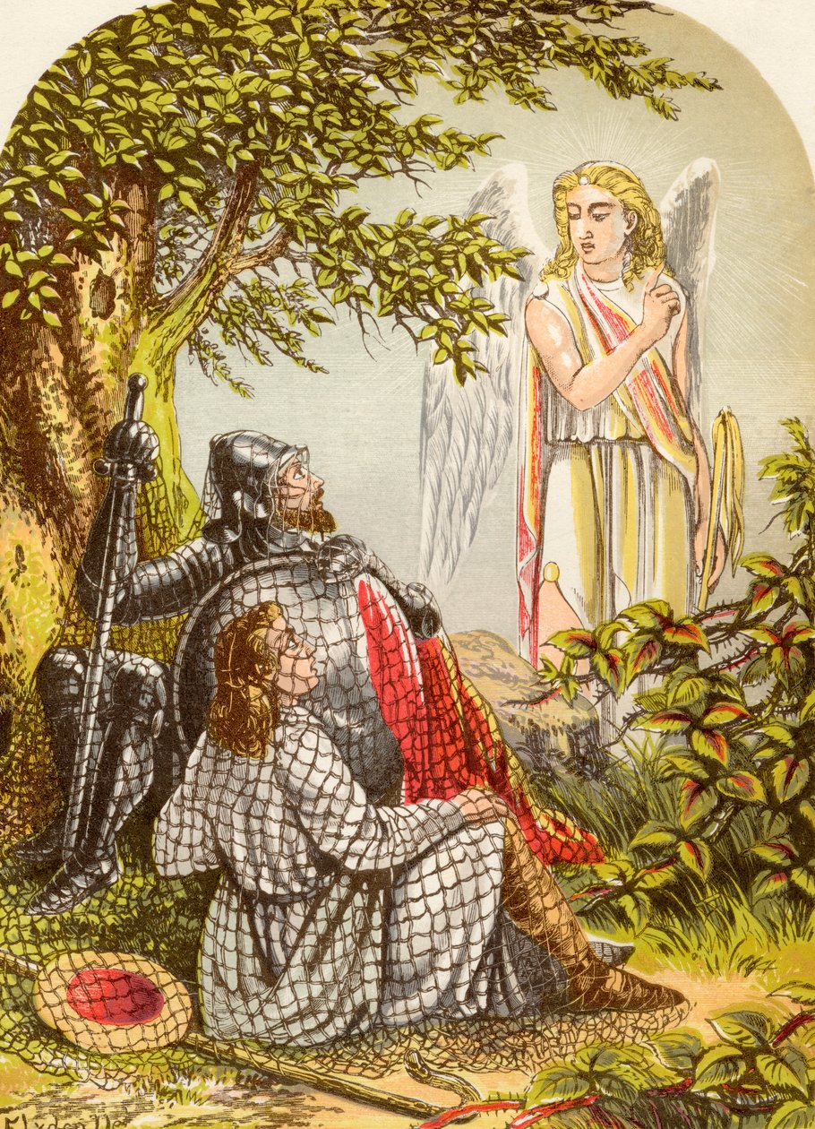 Christian and Hopeful Catught in the Net, från The Pilgrims Progress av John Bunyan, publicerad ca 1880 av Alexander Francis Lydon