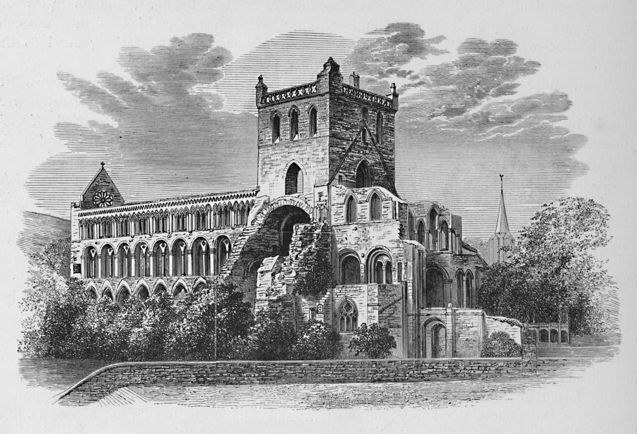 Från sydost, Jedburgh Abbey, c1880, 1897 av Alexander Francis Lydon