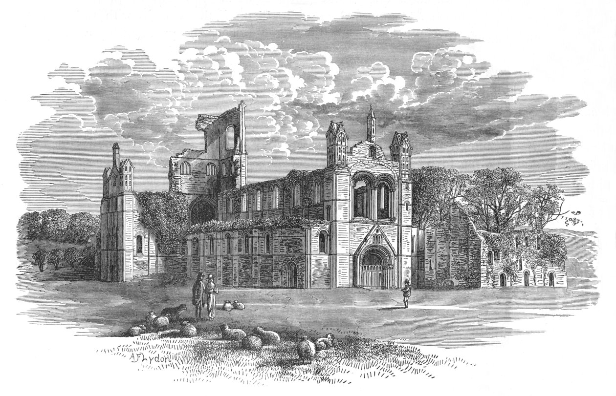 Från nordväst, Kirkstall Abbey, c1880, 1897 av Alexander Francis Lydon