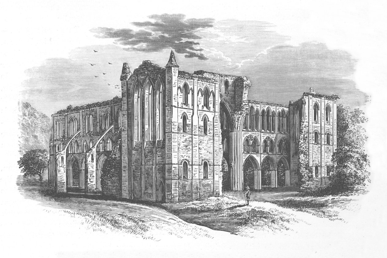 Från norr, Rievaulx Abbey, c1880, 1897 av Alexander Francis Lydon