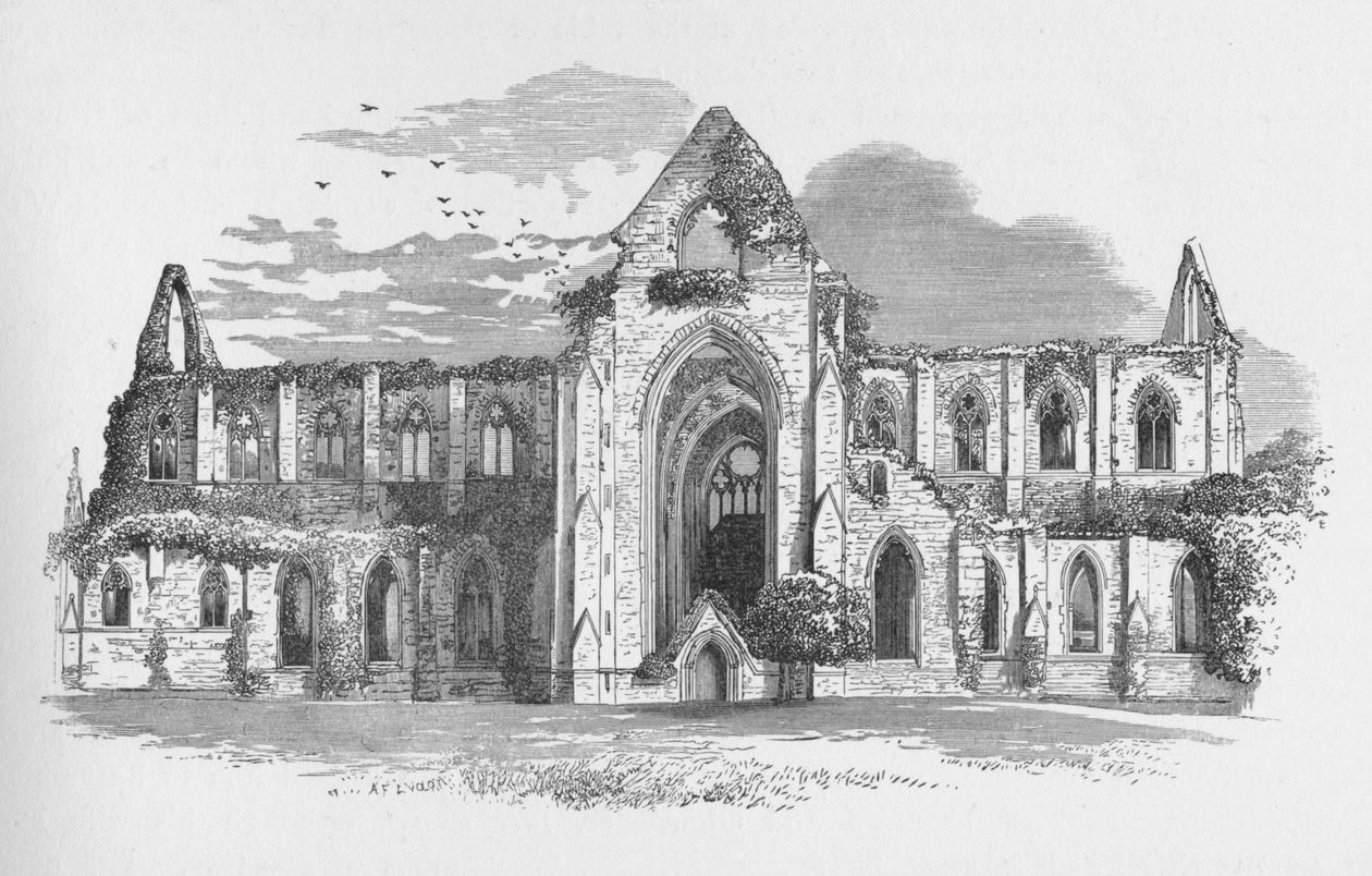 Från söder, Tintern Abbey, c1885, 1897 av Alexander Francis Lydon