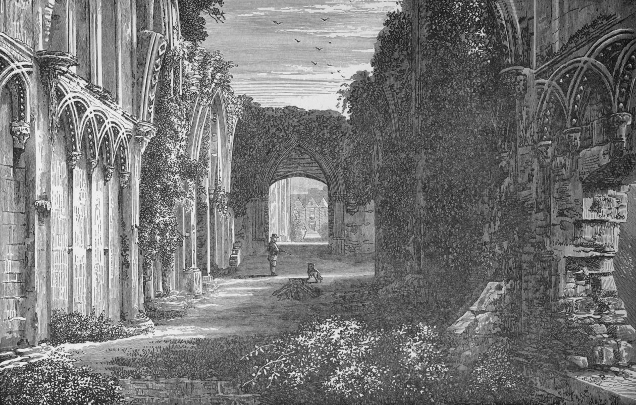 St. Josephs Chapel, Interiör, Looking East, Glastonbury Abbey, c1880, 1897 av Alexander Francis Lydon