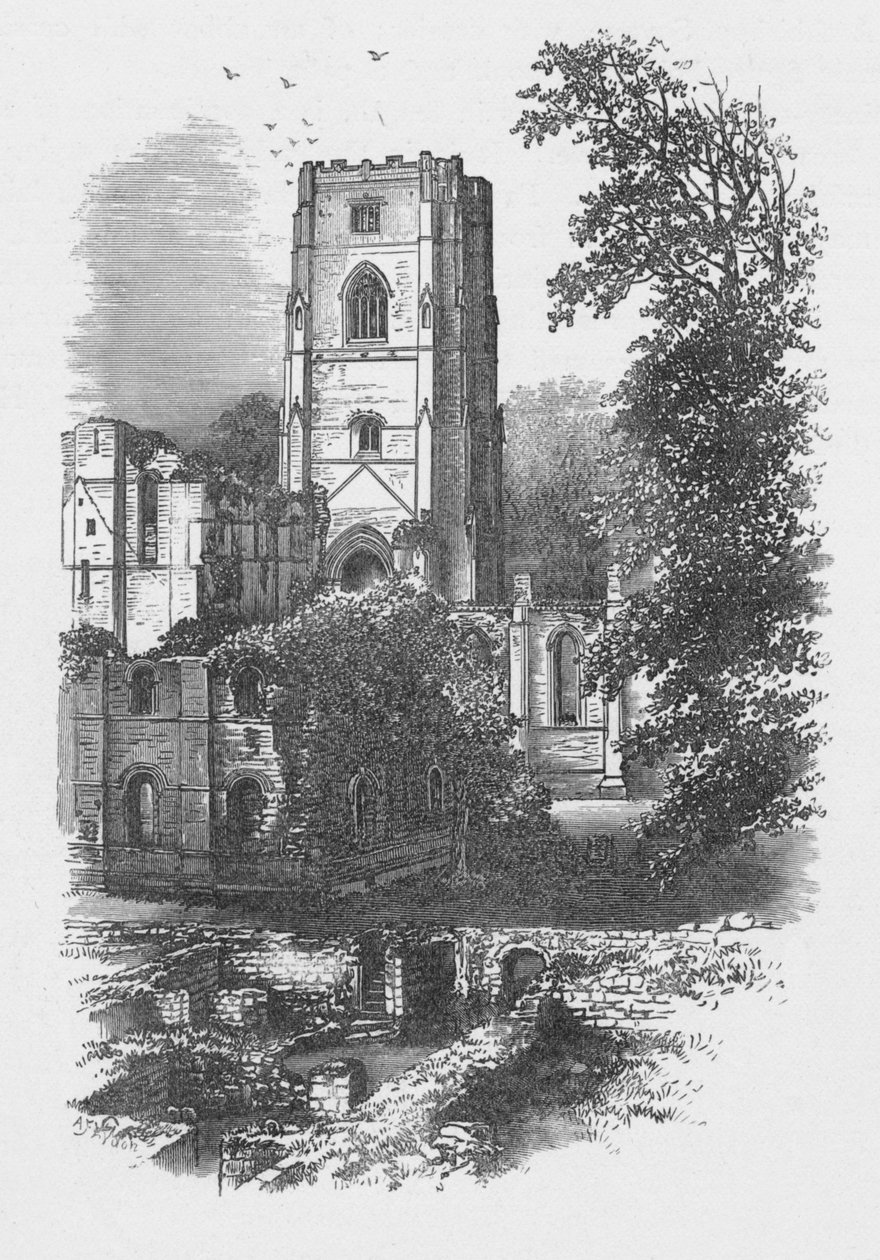 The Tower, Fountains Abbey, c1880, 1897 av Alexander Francis Lydon
