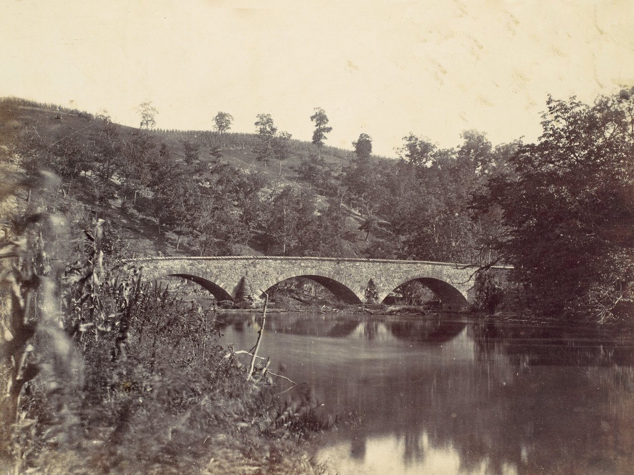 Antietam Bridge, på Sharpsburg och Boonsboro Turnpike, nr 1, september 1862, 1862. av Alexander Gardner